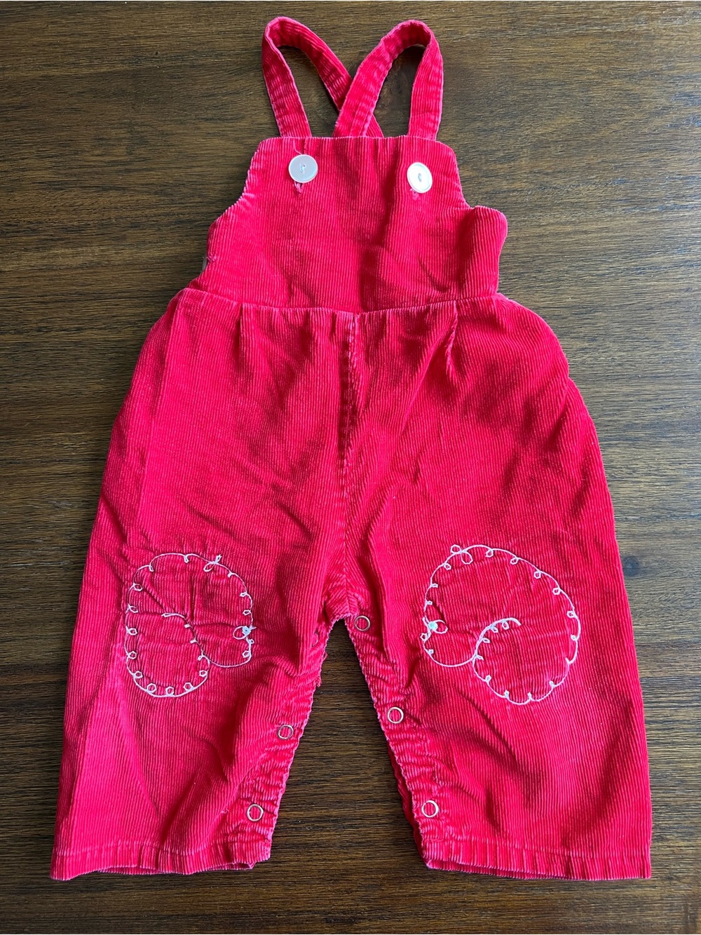 Vintage Red Corduroy Overalls
